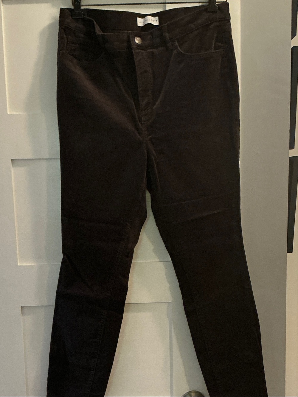 LOFT Dark Brown Corduroy Straight-Leg Pants